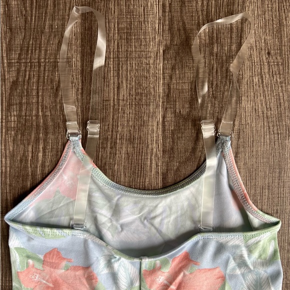 NWOT TA Tracy Anderson for G.I.L.I. XXS Swimsuit Tropical Floral - Picture 4 of 4